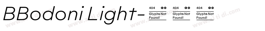 BBodoni Light字体转换